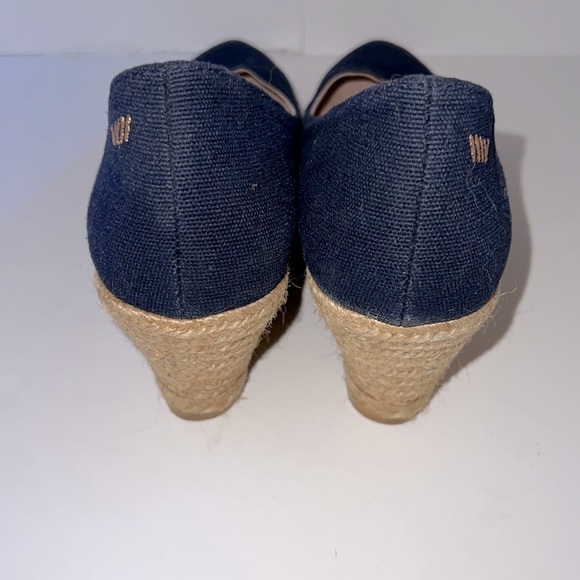 VISCATA Women's Navy Espadrille Wedges - Picture 3 of 10